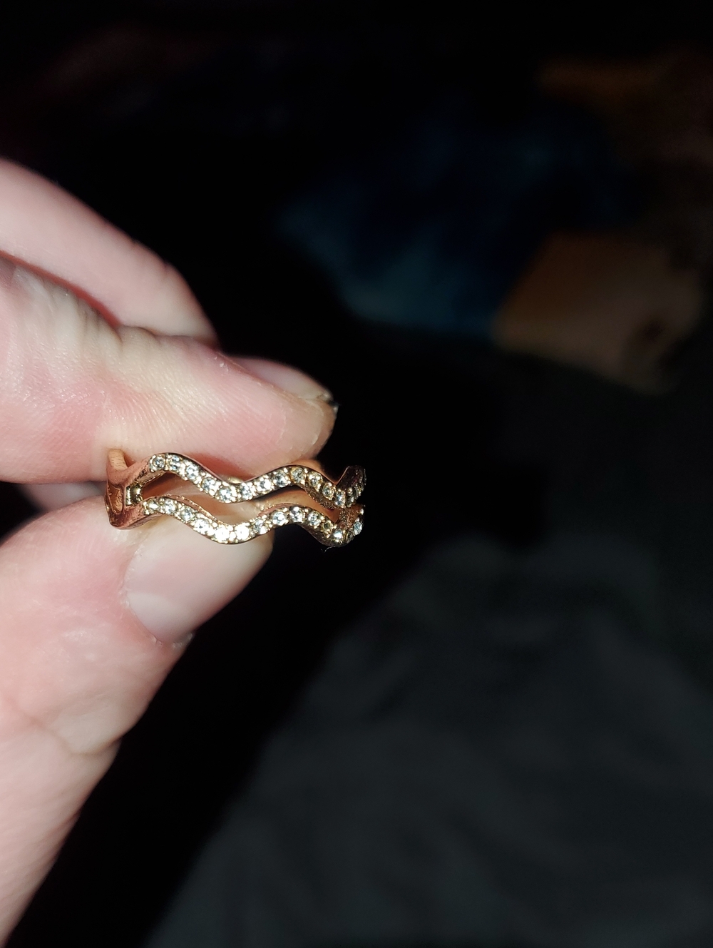Rose Gold Double Wave Ring